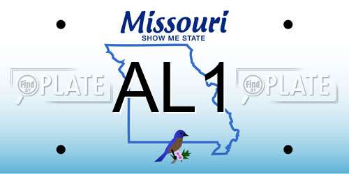 AL1 Missouri License Plate