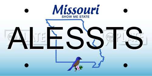 ALESSTS Missouri License Plate