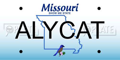 ALYCAT Missouri License Plate