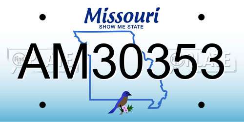 AM30353 Missouri License Plate
