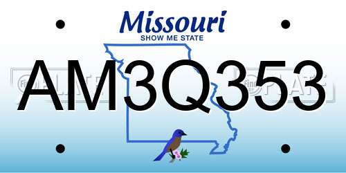 AM3Q353 Missouri License Plate