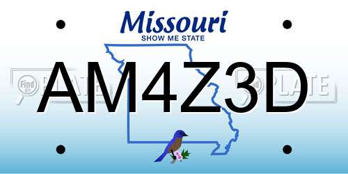 AM4Z3D Missouri License Plate