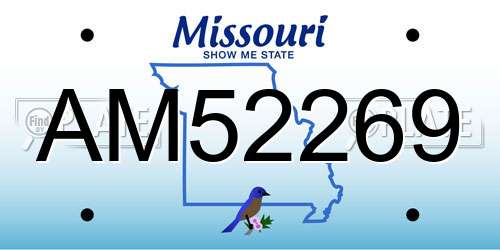 AM52269 Missouri License Plate