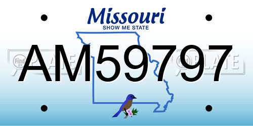 AM59797 Missouri License Plate