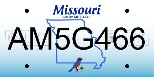 AM5G466 Missouri License Plate