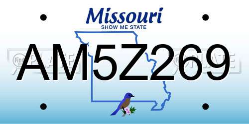 AM5Z269 Missouri License Plate