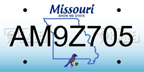 AM9Z705 Missouri License Plate