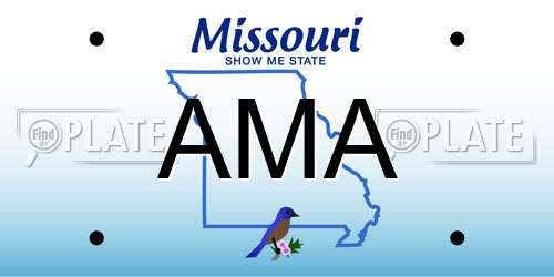AMA Missouri License Plate