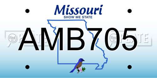AMB705 Missouri License Plate