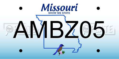 AMBZ05 Missouri License Plate