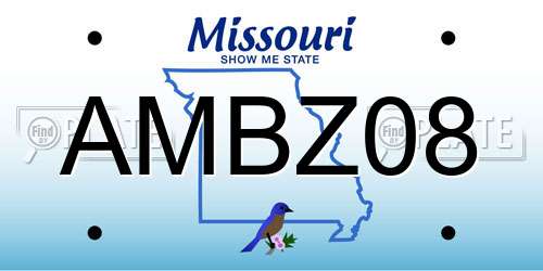 AMBZ08 Missouri License Plate