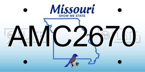AMC2670 Missouri License Plate