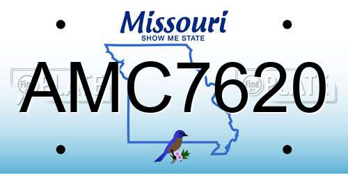 AMC7620 Missouri License Plate