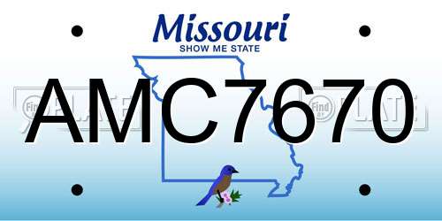 AMC7670 Missouri License Plate