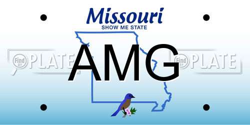 AMG Missouri License Plate