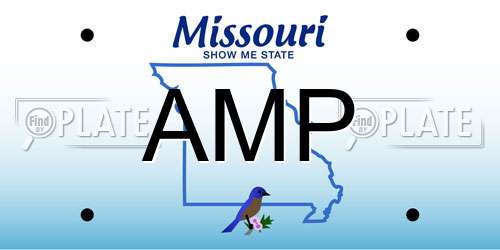 AMP Missouri License Plate