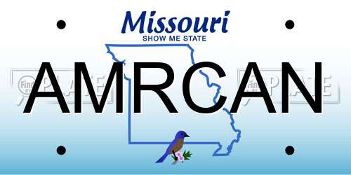 AMRCAN Missouri License Plate
