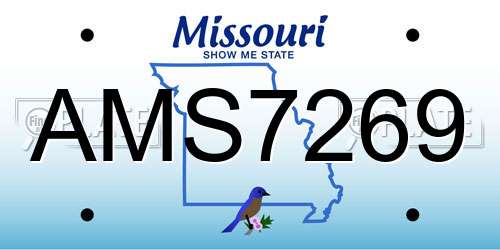 AMS7269 Missouri License Plate