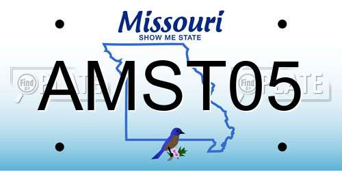 AMST05 Missouri License Plate