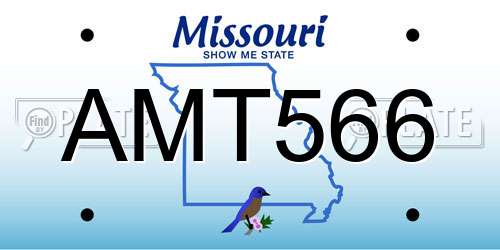 AMT566 Missouri License Plate