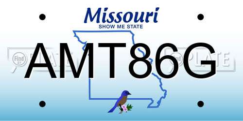 AMT86G Missouri License Plate