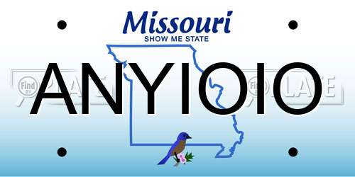 ANYIOIO Missouri License Plate