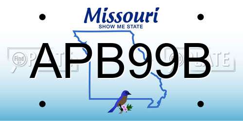 APB99B Missouri License Plate