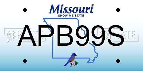 APB99S Missouri License Plate