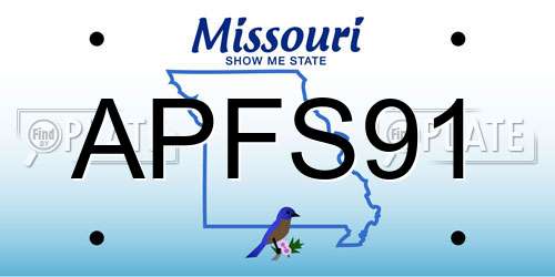 APFS91 Missouri License Plate