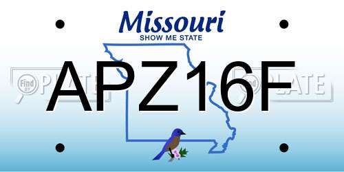 APZ16F Missouri License Plate