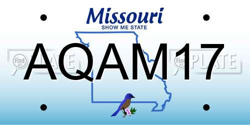 AQAM17 Missouri License Plate