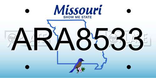 ARA8533 Missouri License Plate