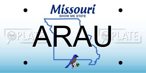 ARAU Missouri License Plate