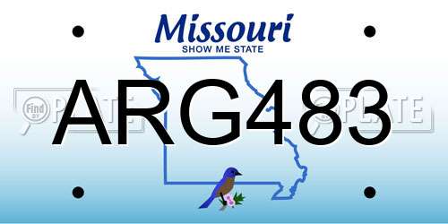 ARG483 Missouri License Plate