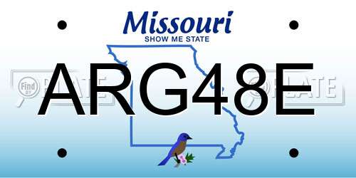 ARG48E Missouri License Plate