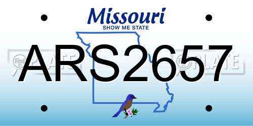 ARS2657 Missouri License Plate
