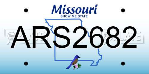 ARS2682 Missouri License Plate