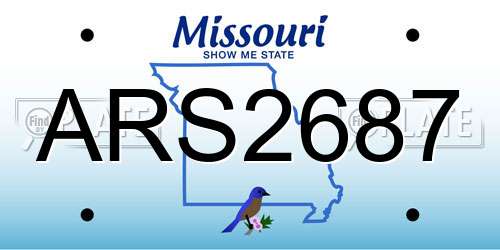 ARS2687 Missouri License Plate