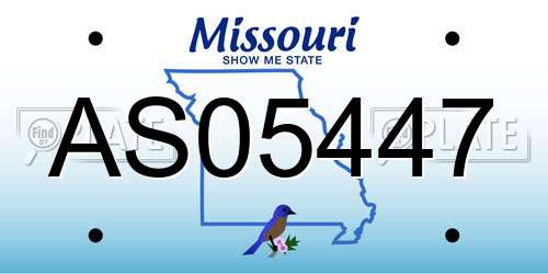 AS05447 Missouri License Plate