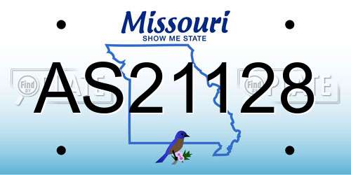 AS21128 Missouri License Plate