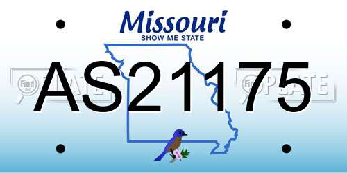 AS21175 Missouri License Plate