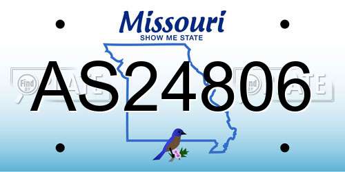 AS24806 Missouri License Plate