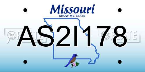 AS2I178 Missouri License Plate