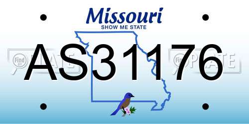 AS31176 Missouri License Plate