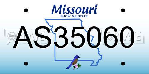 AS35060 Missouri License Plate