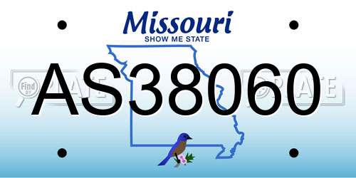 AS38060 Missouri License Plate