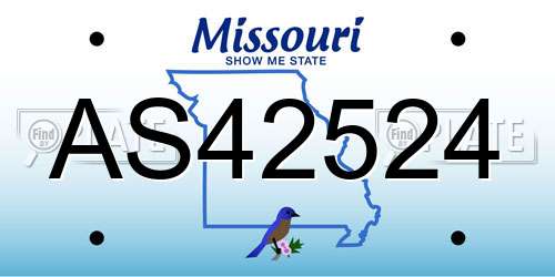 AS42524 Missouri License Plate