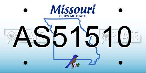 AS51510 Missouri License Plate