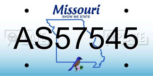 AS57545 Missouri License Plate