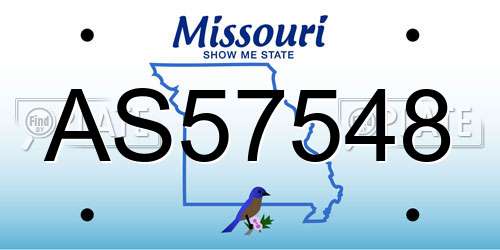 AS57548 Missouri License Plate
